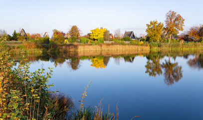 Beautiful Feldmarksee in Sassenberg, Westphalia, Germany