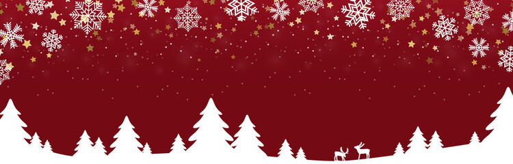 christmas background with snow fall and trees