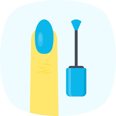 
Nail with nail paint applicator, grooming concept

