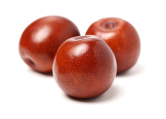 jujube or chinese date on white background
