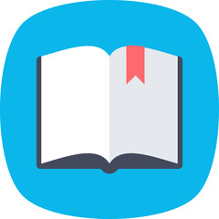 
Flat icon design of closed book, education concept
