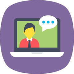 
Two person with chat bubbles, conversation concept
