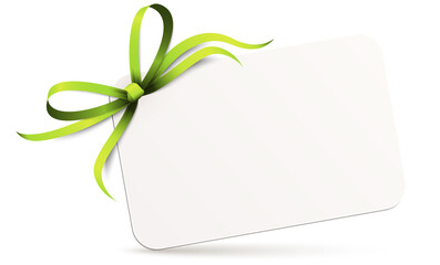 free space paper with ribbon bow