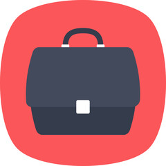 
An office case, portfolio bag flat icon

