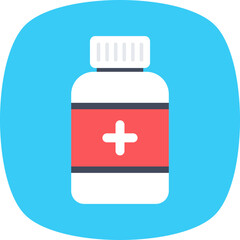 
A human tooth flat icon design
