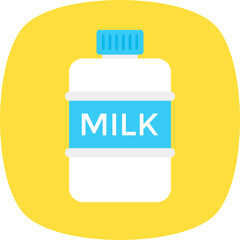 Milk carton packaging icon design