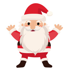 Santa claus on white background. Vector illustration