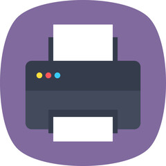 
A printer or a fax machine flat icon
