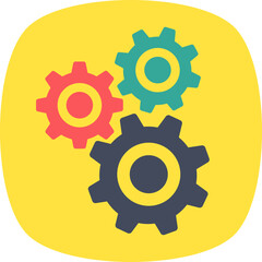 Setting and configurations with cog design icon
