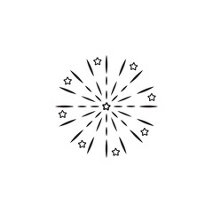 Obraz premium Fireworks Logo Template vector symbol