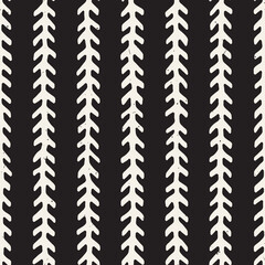 Hand-drawn vertical lines geometric seamless pattern. Monochrome black and white ink strokes. Abstract vector background texture.
