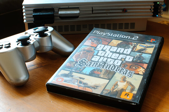 Grand Theft Auto, San Andreas Video Game for the Play Station, Launched in 2004 as the seventh title in the series - 5 September 2006..