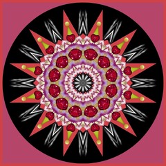 Decorative Astronira's Mandala in a bright colors