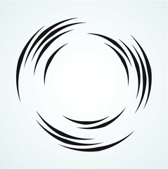 Radial speed Lines in Circle Form for comic books . Explosion background . Vector Illustration .Technology round Logo . Circular Design element . Abstract Geometric shape . Sunburst .