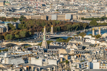 Obraz premium aerial view of the bridge Alexandre III in Paris