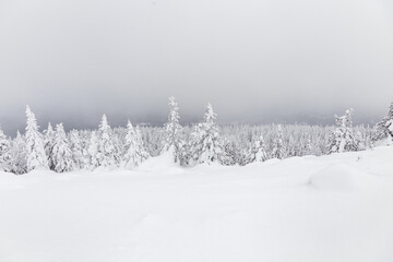 Winter landscape. Zyuratkul national Park, Chelyabinsk region, South Ural, Russia