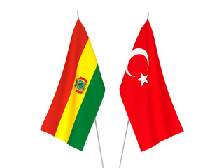 Bolivia and Turkey flags