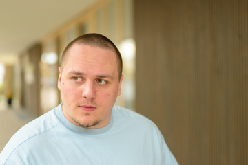 Serious thoughtful young man in his twenties