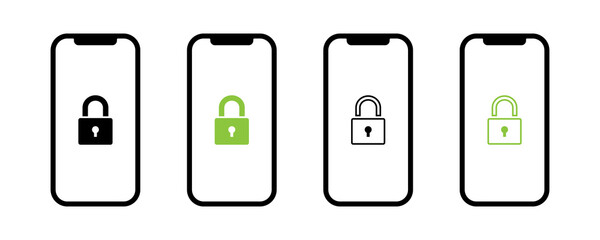 Smartphone mit Schloss Symbolen - Datenschutz / Sicherheit / Zugang