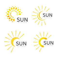 Sun Logo Template, Icon Design Illustration