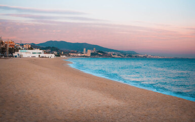 sunset on the beach