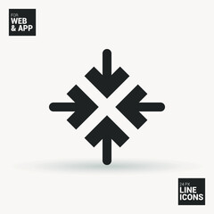 Directions minimal icon. Arrows line vector icon for websites and mobile minimalistic flat design.