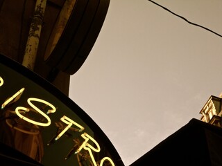 Bistro neon sign, Paris