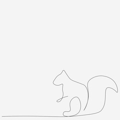 Squirrel forest animal. Vector illustration