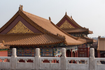 Fototapeta premium February 2019, Beijing, the Forbidden City. The largest palace in the world for nearly five centuries has served as a home for emperors and their families, as well as a ceremonial and political center