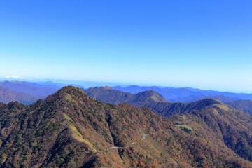 瓶ヶ森　山頂からの眺め　秋　（四国）