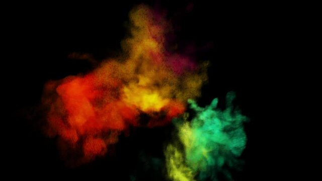 Colorful smoke explosion, Alpha Channel.mov