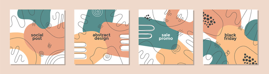 Obraz premium Sale square banner template for social media posts, mobile apps, banners design and web/internet ads. Trendy abstract square template with colorful concept.