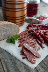 cured sausage