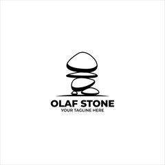 Balance Stone Logo Vector Illustration Design Vintage