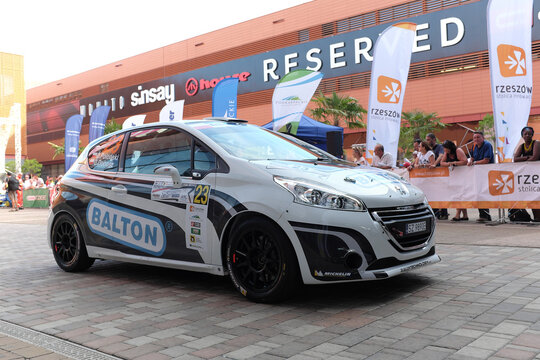 Rzeszow, Poland 4th August, 2016. FIA European Rally Championship Event In Rzeszów,cars And Teams Presentation At Millenium Hall