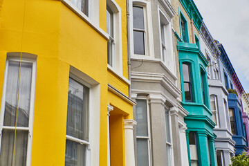 photography of colored houses