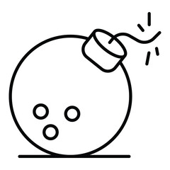 Bomb icon. Vector illustration. Isolated.