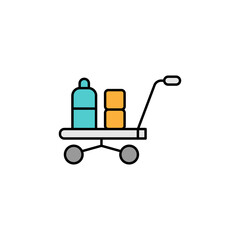 shopping, cart line icon. Elements of black friday and sales icon. Premium quality graphic design icon. Can be used for web, logo, mobile app, UI, UX on white background