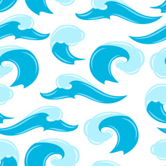 Fototapeta na wymiar Seamless pattern with waves.