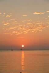 Sunset on the beaches of the untouced island of Ko Phayam in the Andaman Sea, Thailand