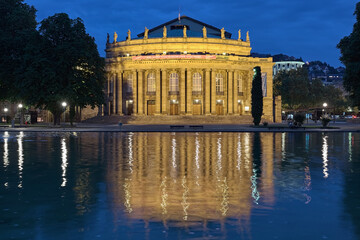 Stuttgart, Germany. Opera House of Stuttgart State Theater, formerly known locally as the Grosses Haus.