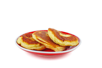 Pancakes isolated on white background