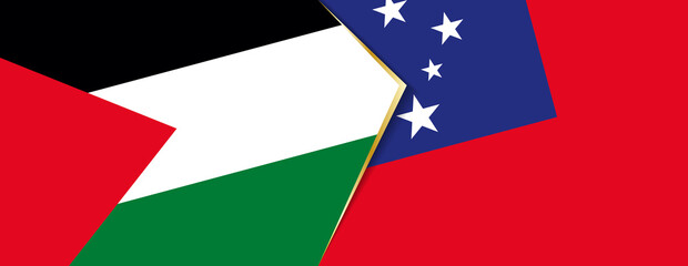 Palestine and Samoa flags, two vector flags.