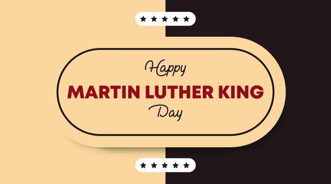 Happy Martin Luther King Day Simple Vector Illustration