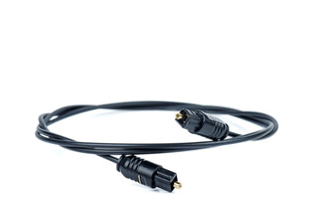 Spdif digital optical audio coaxial cable isolated on a white background