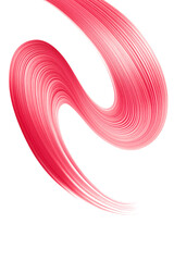 Pink shiny hair on white background, isolated