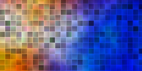 Light Blue, Yellow vector backdrop with rectangles.