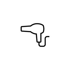 Hair Dryer Icon  in black line style icon, style isolated on white background