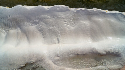 texture of Pamukkale limestone