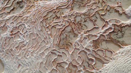 texture of Pamukkale limestone